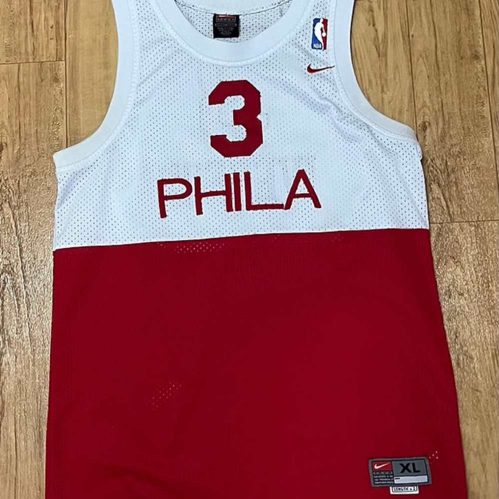 Vintage Philadelphia 76ers Allen Iverson Jersey Size Youth XL